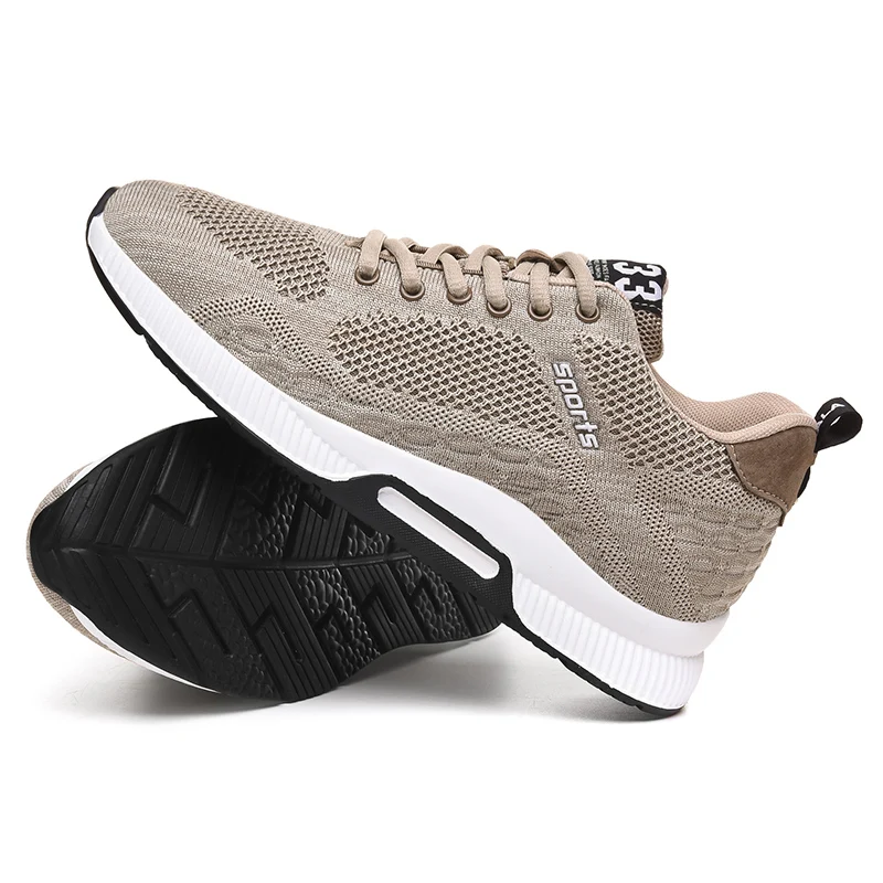 6-8CM Height Increasing Men's Elevator Shoes Breathable Mesh Sports Sneakers Invisible Lift Taller Footwear