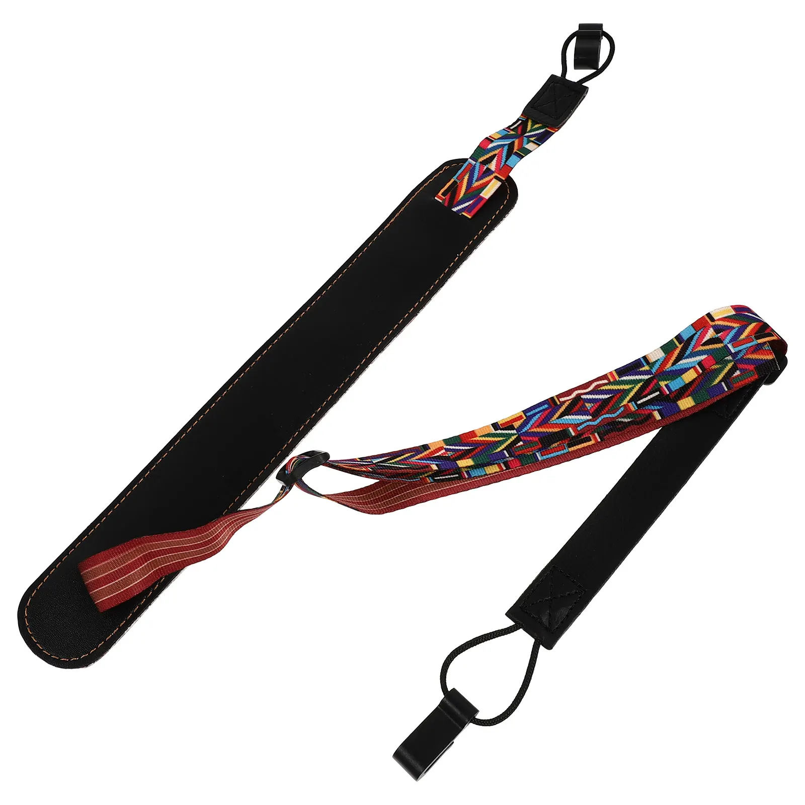

1 pc Ukulele Straps No Drill Portable Diagonal Hand-held Instrument Lanyard Adjustable Brass Cotton Adult Use Lightweight