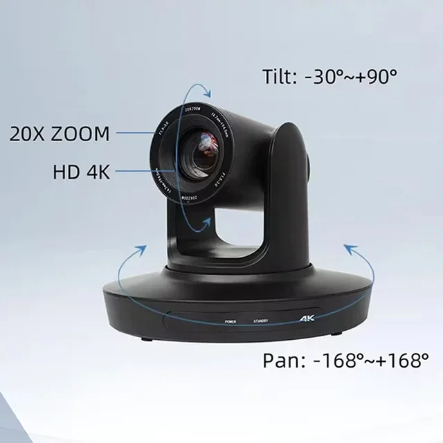 

AI Auto Tracking 20x Optical Zoom 4K 8MP PTZ Video Conferencing IP Camera NDI Live Streaming Broadcasting Camera With SDI HDM1