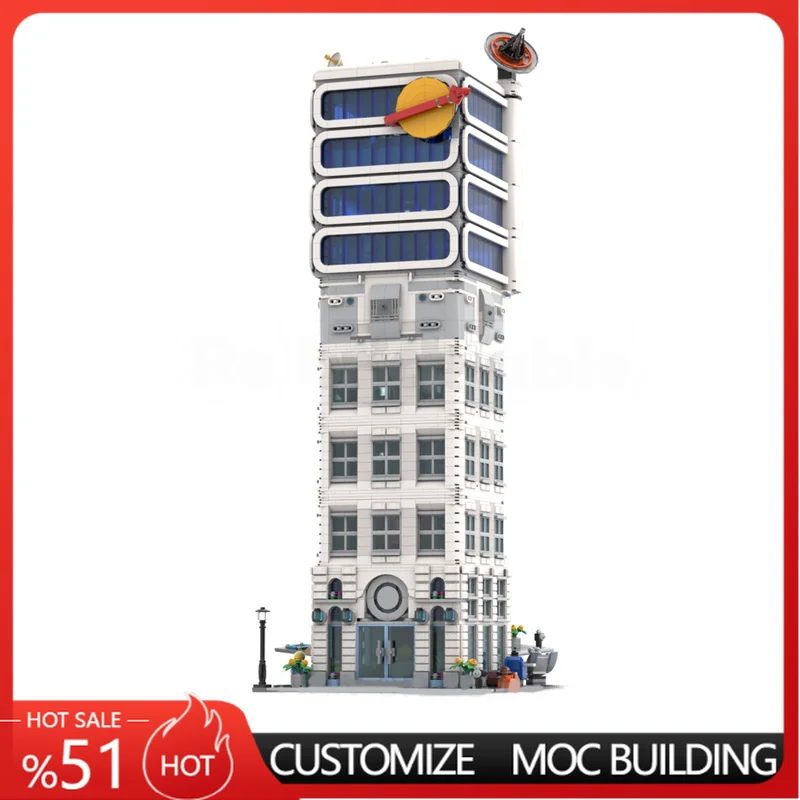 

NEW 6184 Parts Modern Urban High Rise Skyscraper Modular Building Model Custom Building Blocks Assembly Toy Gift For Collectors