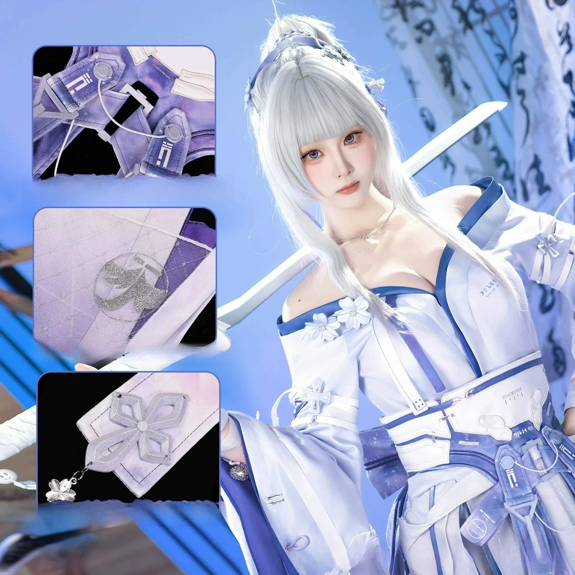 

‌Wuthering Waves‌ Hiyuki cosplay Cosplay Anime Costume Fei Xue C Halloween Uniform Carnival Party Play Role Clothes