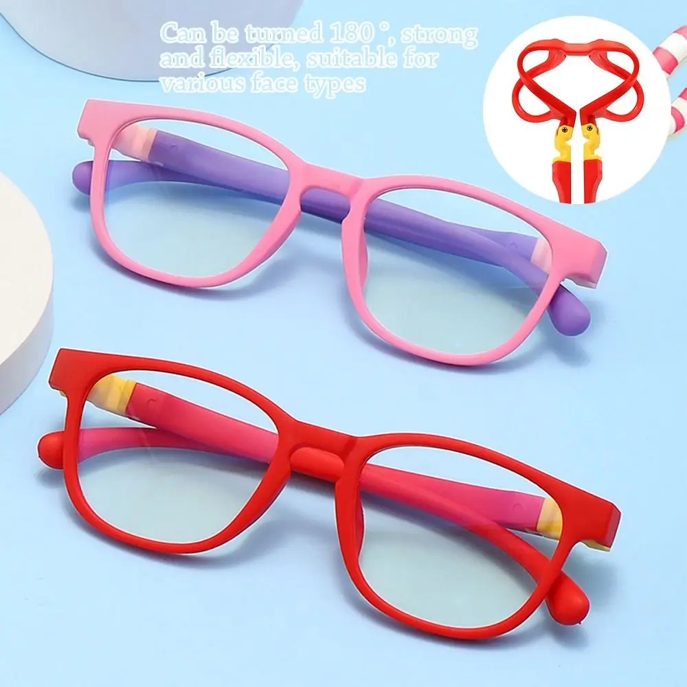 Portable Online Classes Computer Removable Anti-blue Light Comfortable Eyeglasses Ultra Light Frame Kids Glasses