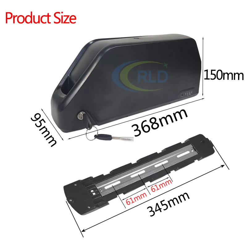 48V 52V Polly DP-7 EBike Battery Samsung LG 21700 Cell 36V 25Ah 30Ah 35Ah Downtube Jumbo Battery Pack for Scooter 500W-2000W Kit