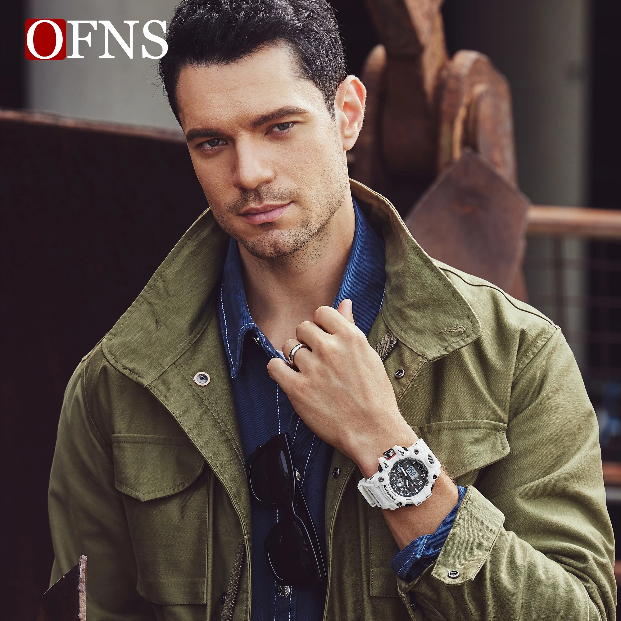 OFNS Top Brand Sports Men\'s Watches Military Digital Quartz Watch Man Waterproof Date Wristwatch Men Clock relogios masculino