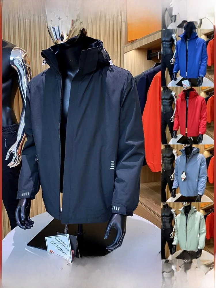 

Футболка-в одном, однотонная водонепроницаемая куртка на подкладке Fce, осенне-зимняя молодежная верхняя одежда с капюшоном, длинное пальто-све