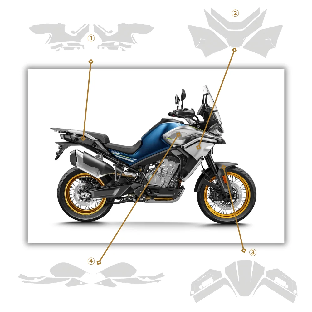 

For CFMOTO 800MT ppf Protective Film Clear Sticker Full Packing Fuel Tank Paint Fairing Protection Kit cfmoto 800mt ppf tpu