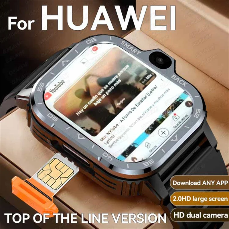 New 2.03 inch 4G Network Smart Watch GPS Wifi SIM NFC Dual Camera Rugged 16G 64G ROM Storage Google Play IP68 Android Bracelet