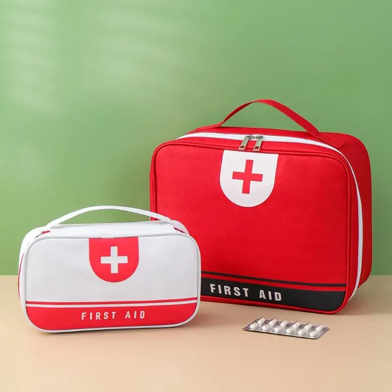 حقيبة الطب المحمولة السفر في الهواء الطلق المحمولة الطبية حقيبة الإسعافات الأولية الطب حمل حقيبة المنزل سعة كبيرة حقيبة الطب المنزلي