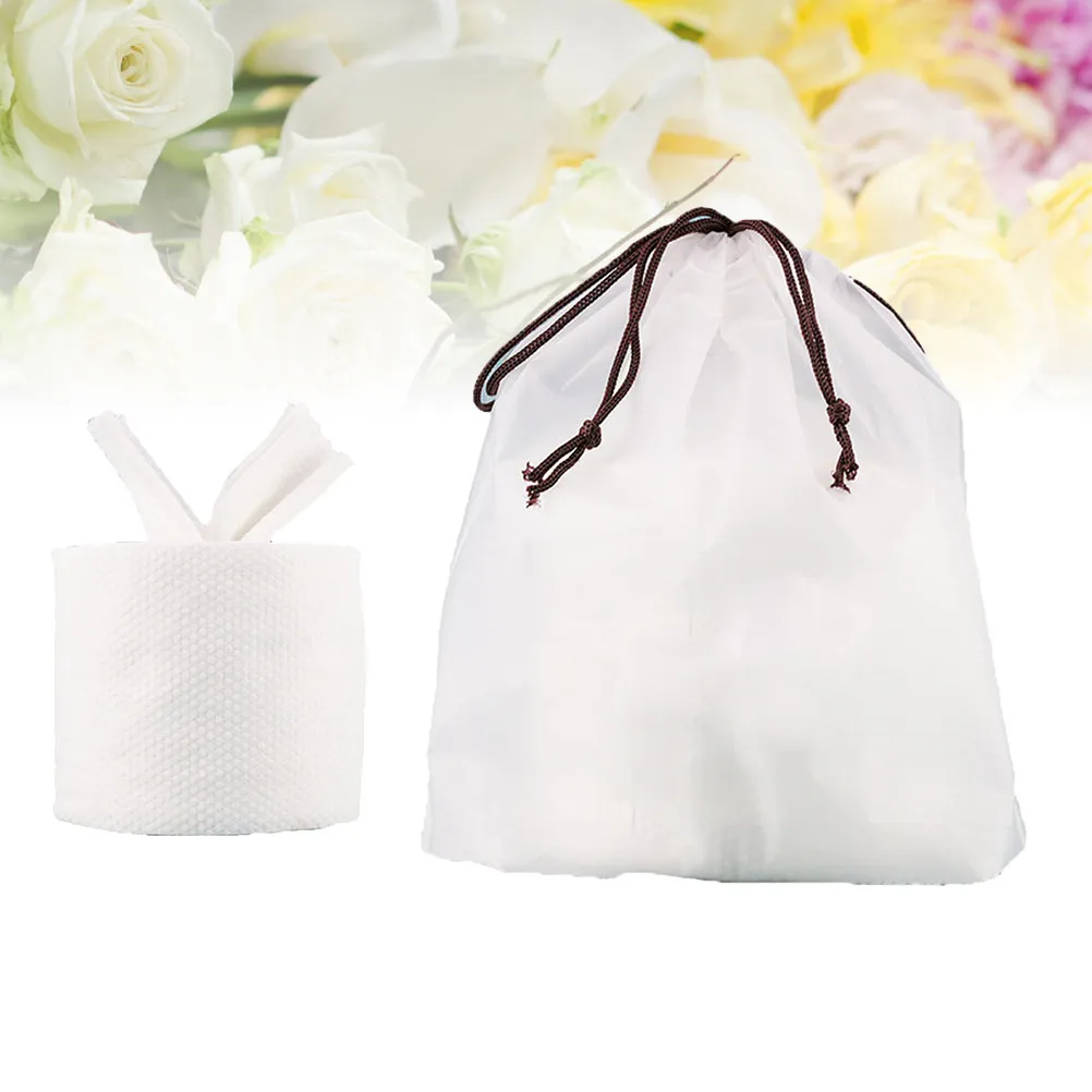 2Pcs Cotton Soft Facial Cotton Tissue Dual Use Dry Wet Removable Face Wipes Travel Makeup Remover Cleaning Face Towel