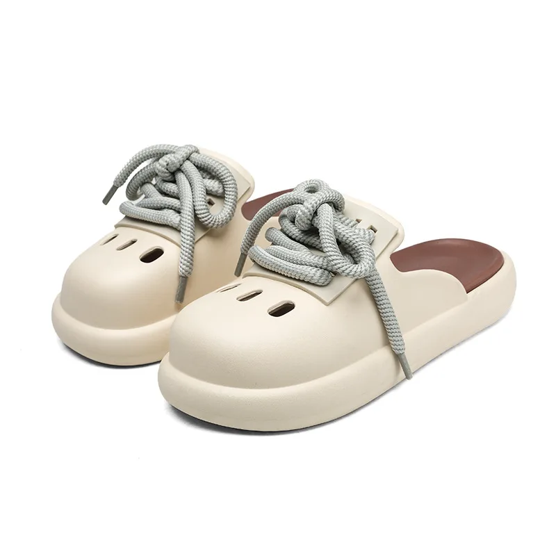

New Fashion Extra Thick Soled Women Slippers DIY Cartoon Cute Summer Non-Slipple women's Shoes Outdoor Beach Slides For Women