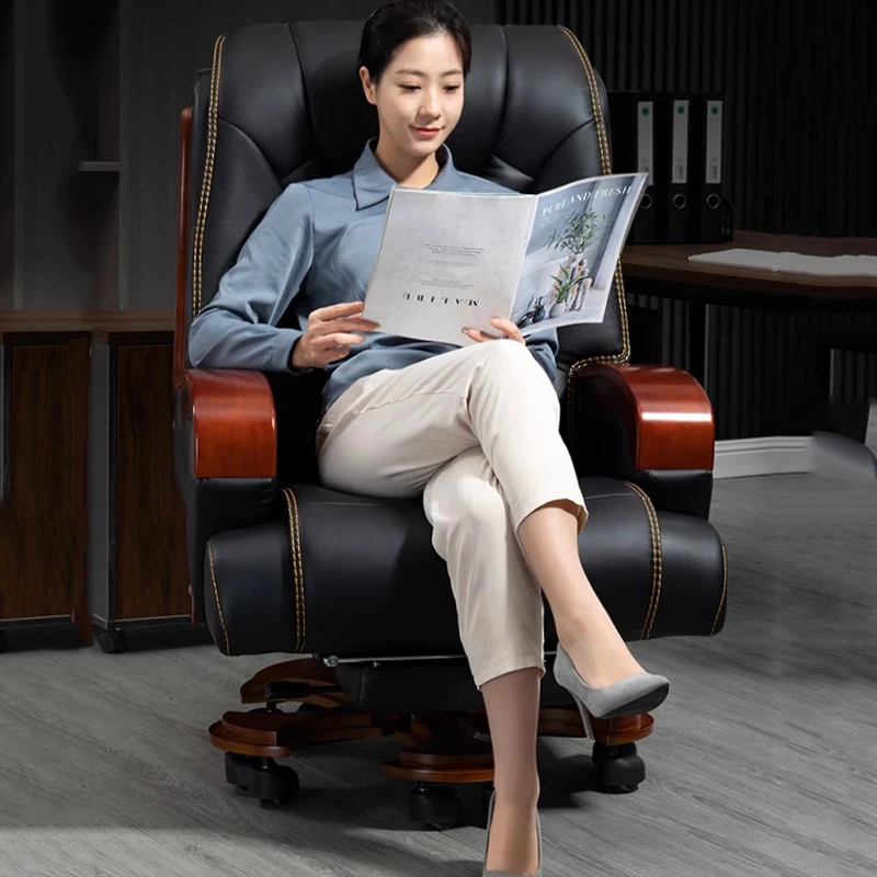 

Executive Nordic Office Chair Comfortable Designer Lazy Leather Office Chair Recliner Reading Sillas De Oficina Home Furniture