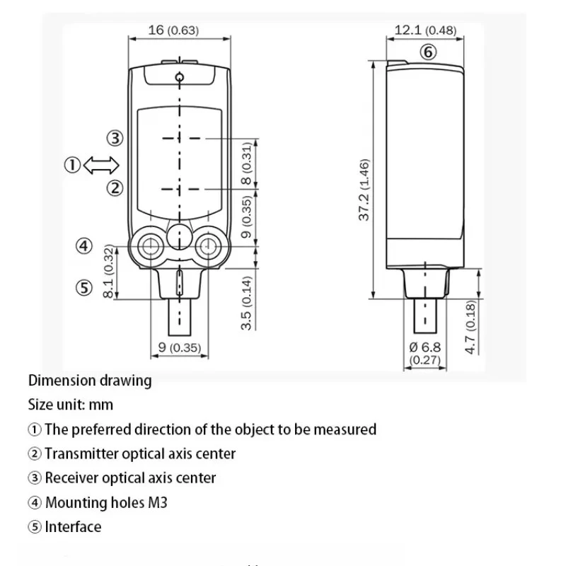 WTB4FP-1H161120A00 1223017 SICK Flat square diffuse reflection photoelectric sens