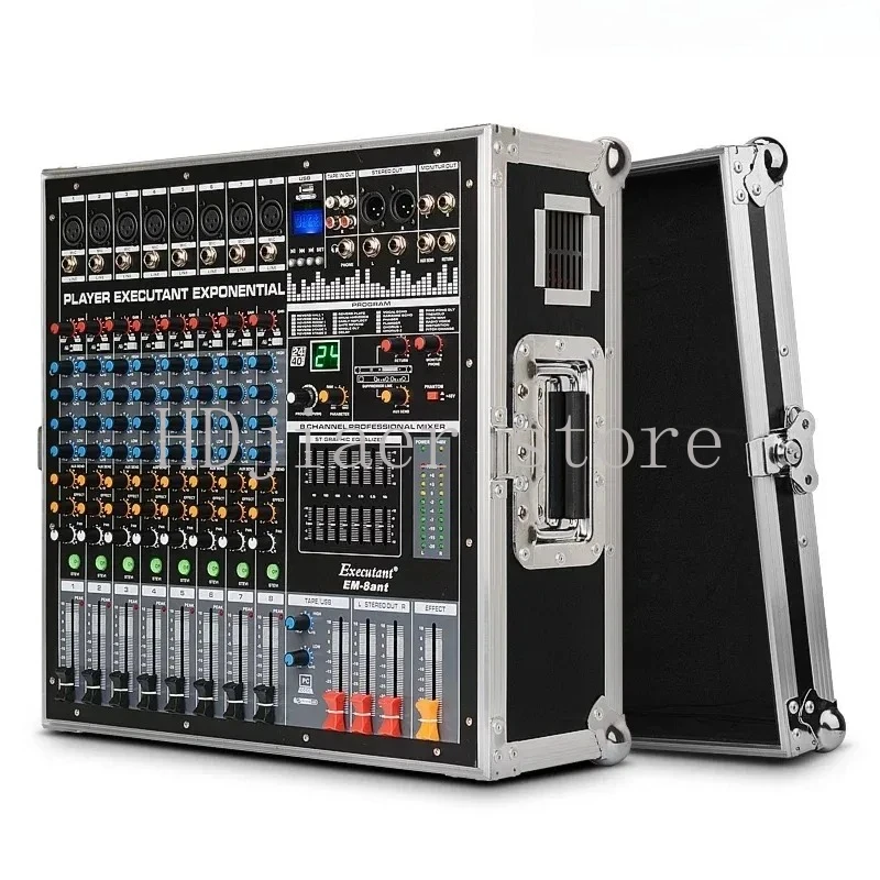 

Mixer EM8 Road 12 All-in-O-ne Machine with Power Amplifier Blue-tooth 24 Digital Effects Stage Wedding Perfo-rmance