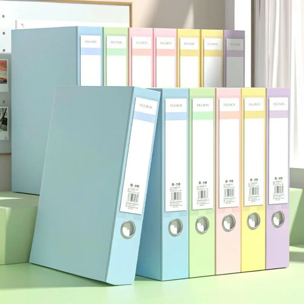 Colorful Plastic File Box A4 Document Organizer Case Stationery Sorting Tray Office Paper Storage Holder Box