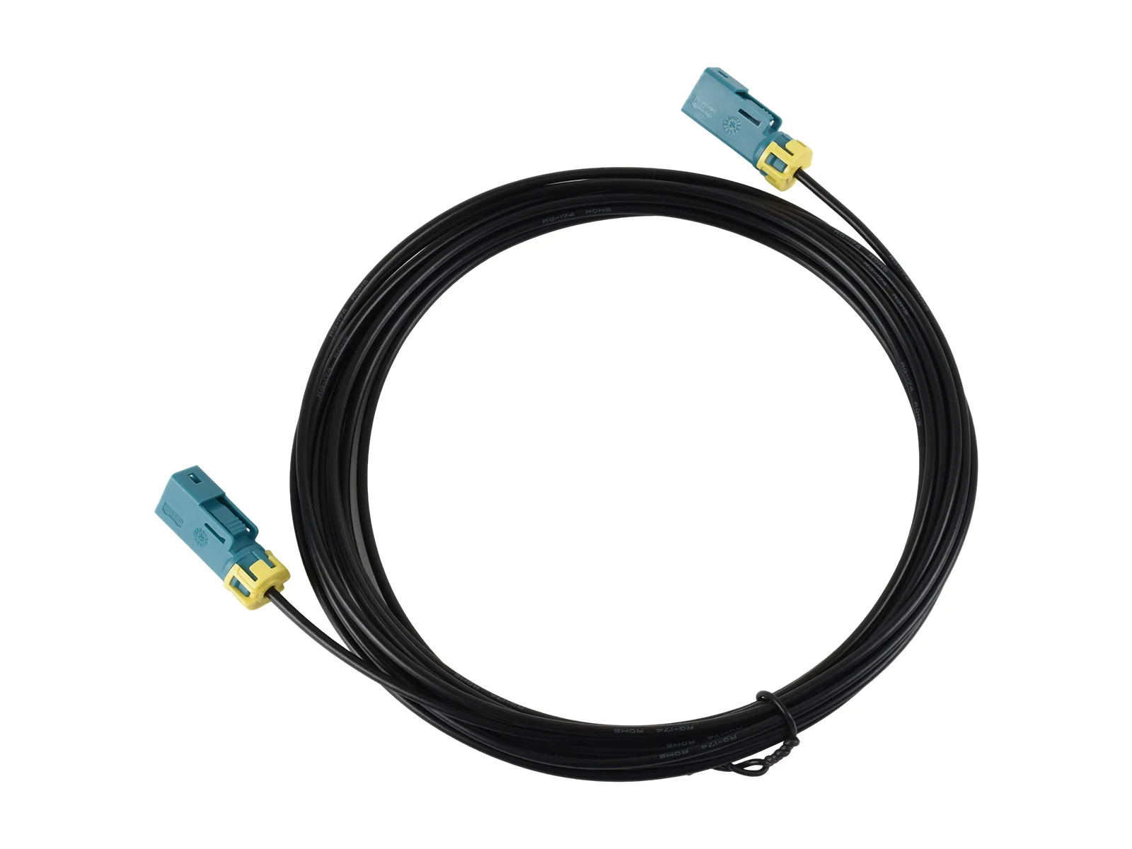 Waveshare Fakra Z-Coded Dual Female Waterproof Coaxial Cable, RG174 Coaxial Cable, 5m Length, Compatible With GMSL1/2 Cameras