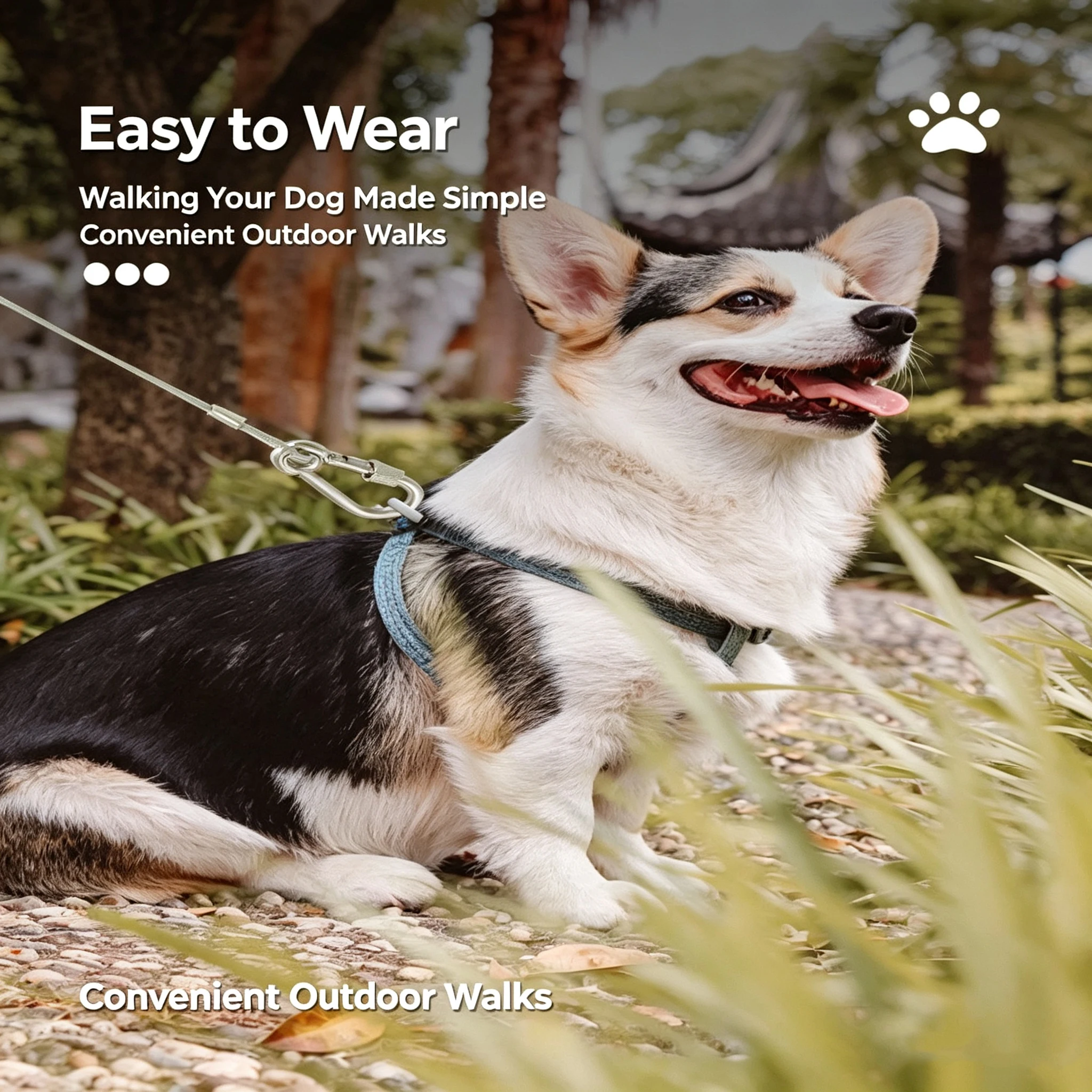 Double-headed Dog Tie Out Cable Leash ,raction rope with metal buckle steel wire anti-rust training collar,Outdoor Dogs Strap