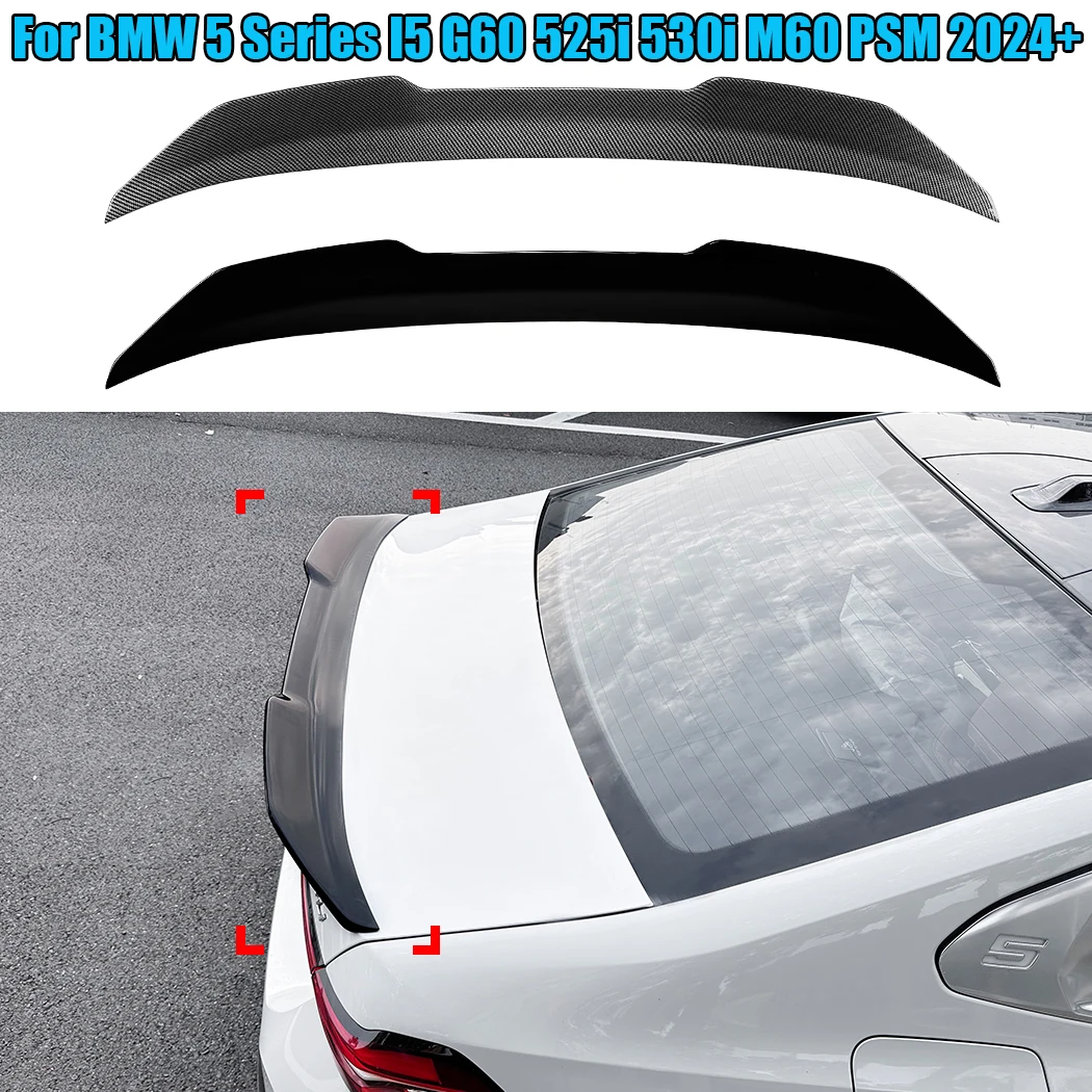 

For BMW 5 Series I5 G60 525i 530i M60 PSM 2024+ Rear Trunk Roof Lid Spoiler Wing Tail Tailgate Splitter Lip Spoilers Accessories