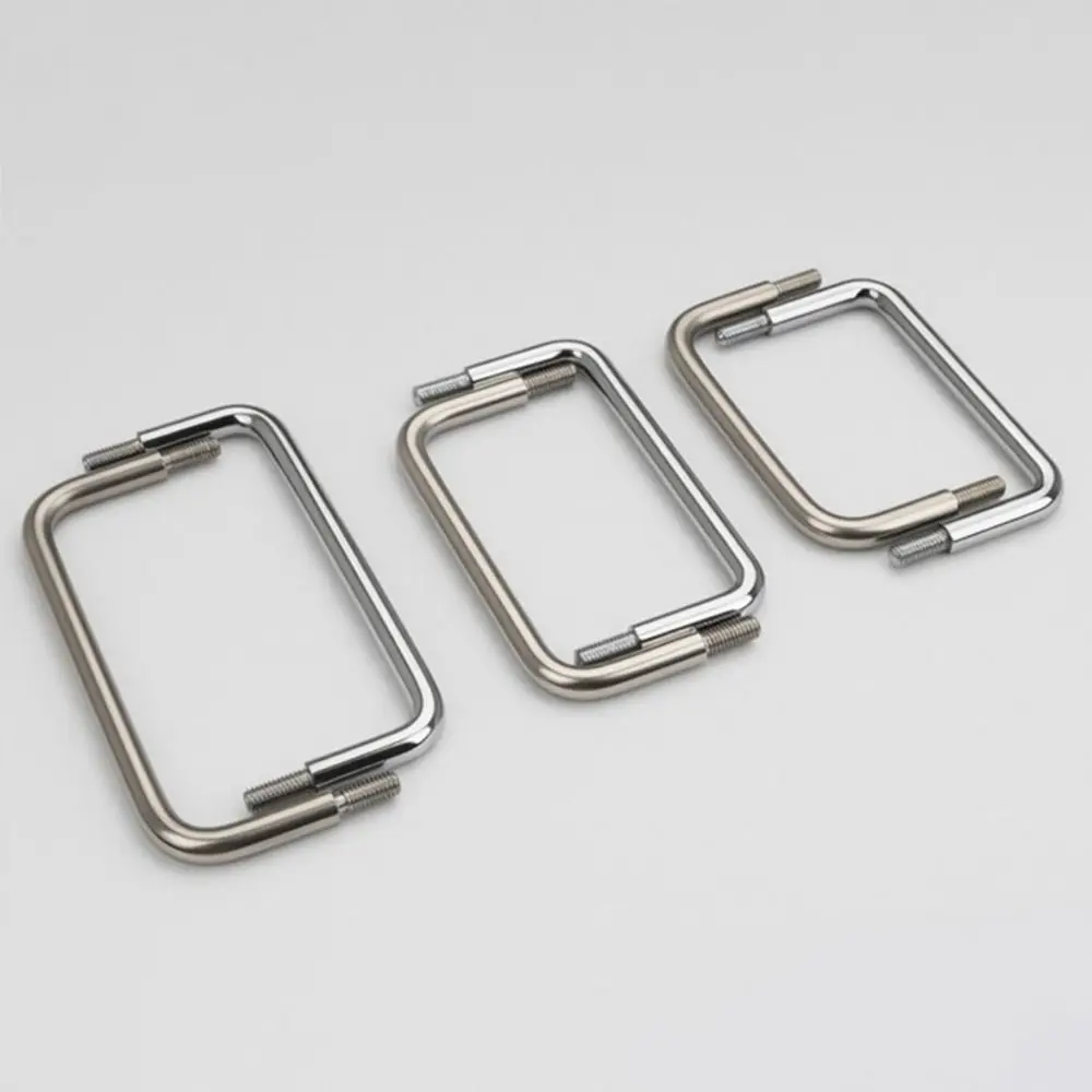 1Pcs LS507 Electrical Cabinet Handle Stainless Steel 90/100/120mm Pitch Row Distribution Box Handle Carbon Steel External Thread