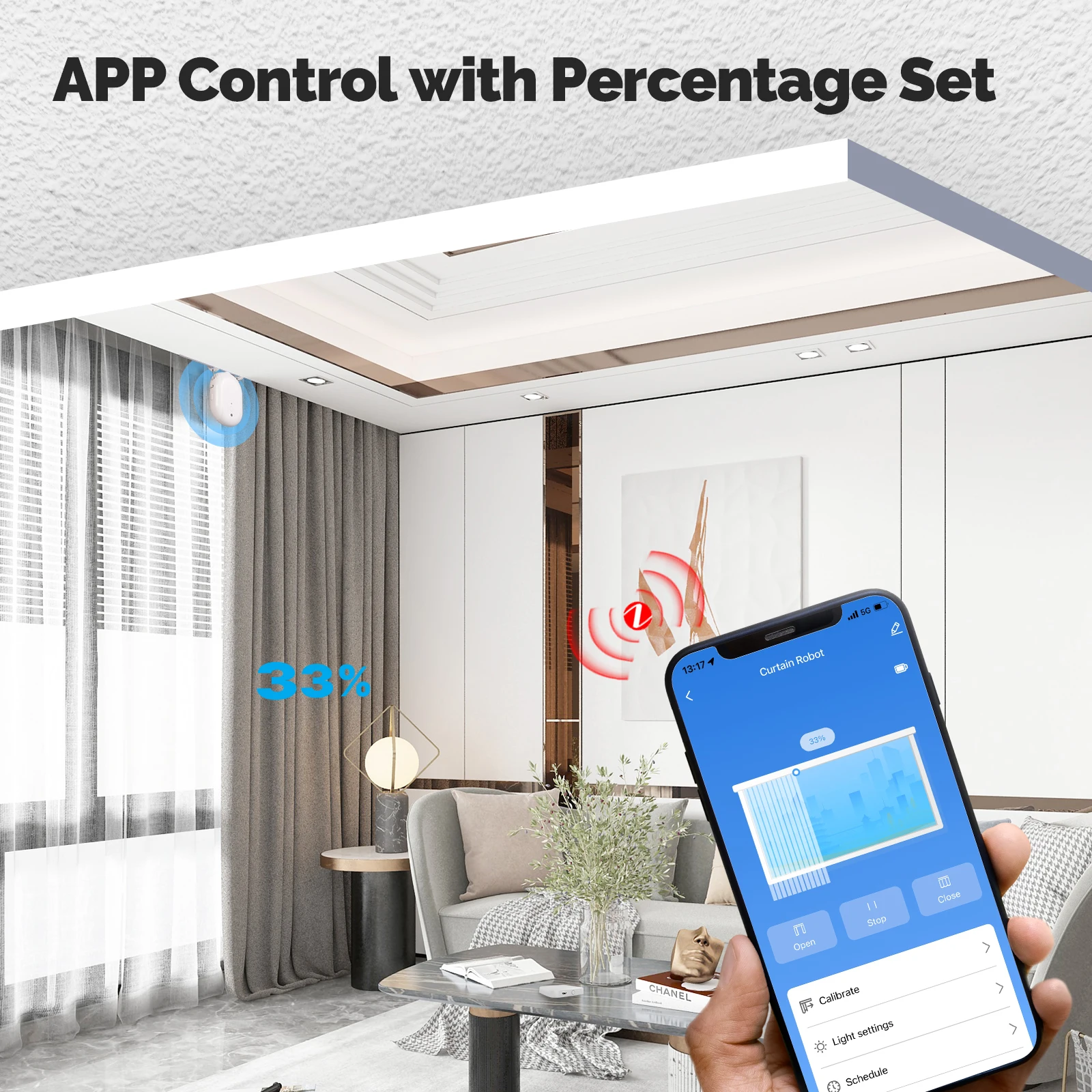 MOES Tuya ZigBee-Robot de cortina eléctrica inteligente, temporizador, abridor automático, Sensor de luz más cercano, aplicación remota, Control,