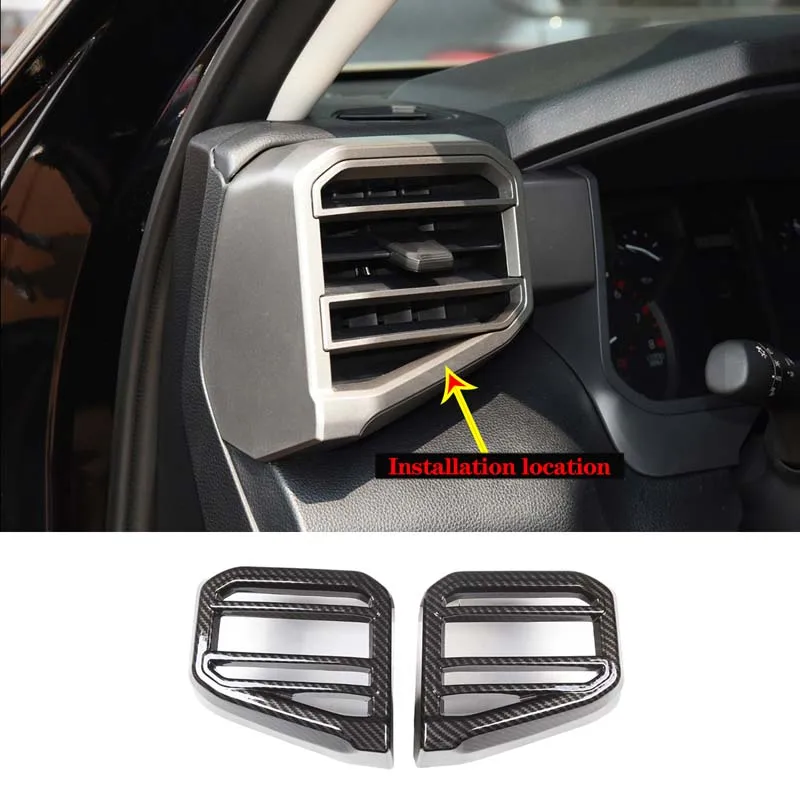 For 2022 Toyota Tundra / 2023 Sequoia ABS carbon fiber car modeling car dashboard side air vent frame cover car accessories