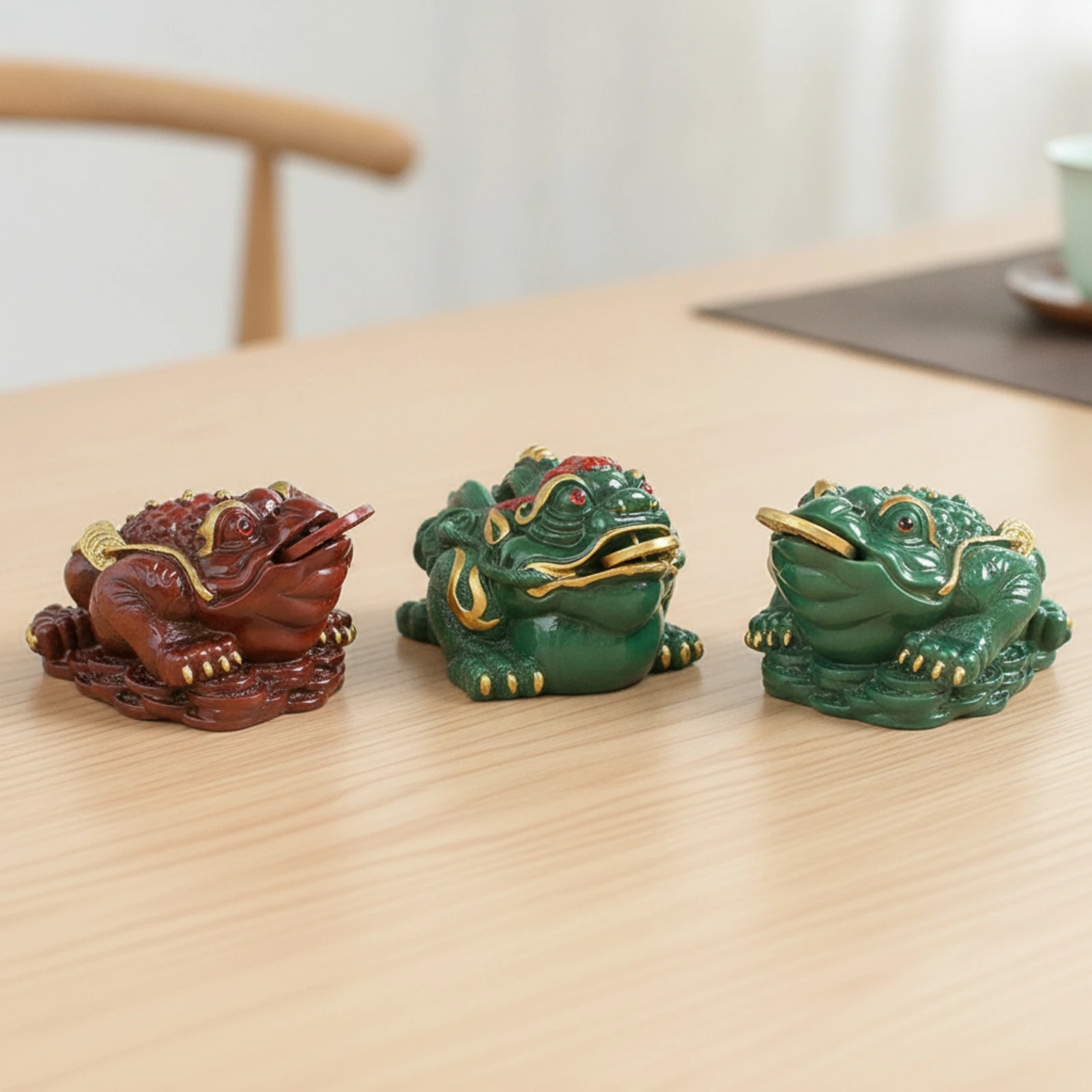 Tea Pet Chinese Tea Tray Decoration Wealth Frog Decoration Feng Shui Wealth Frog Statue Tabletop