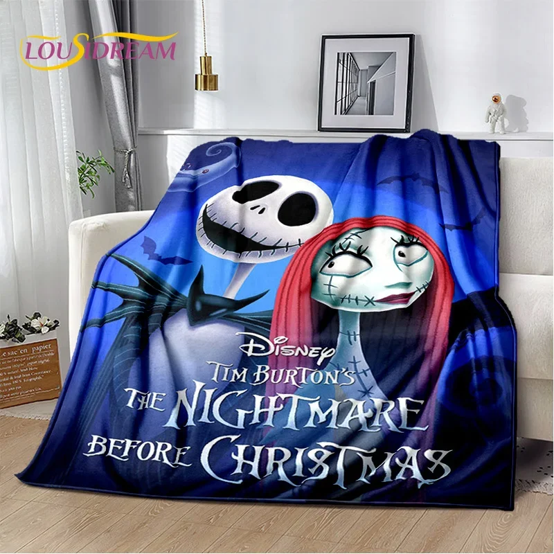 Cartoon The Nightmare Before Christmas Jack Blanket,Flannel Soft Throw Blanket for Home Bedroom Bed Sofa Picnic Office Kid Gift