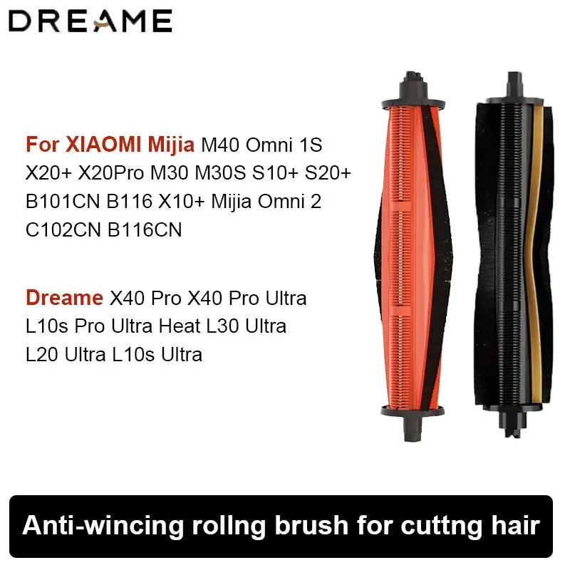 Original Cutting Hair Anti-Tangle Roller Brush For XIAOMI Mijia M40 Omni 1S B116 X20 + / X20 Plus M30S D103CN S20+ parts