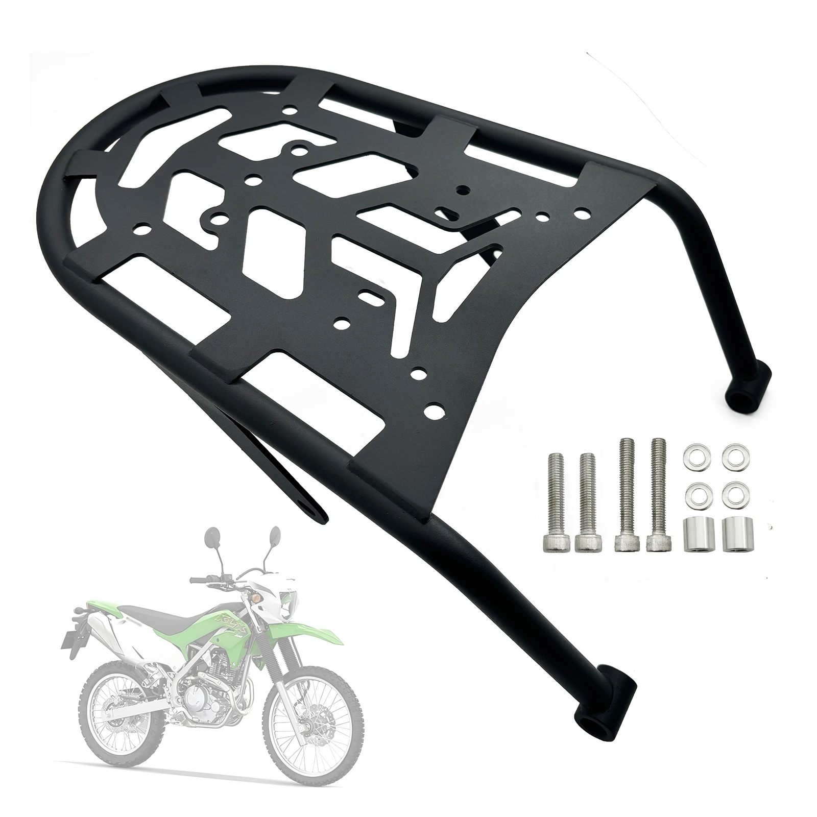 Fit For Kawasaki KLX230 2019-2022 KLX 230 Top Case Rear Carrier Support Bracket Extension Steel Motorcycle Rear Luggage Rack