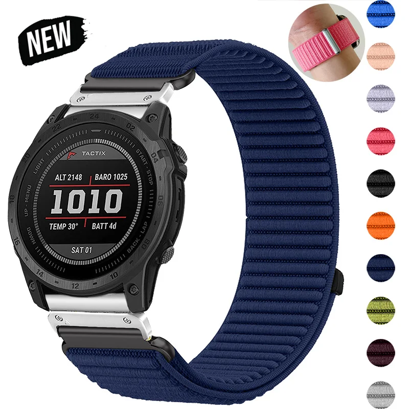 22 26 mm Quickfit-Nylonband für Garmin Fenix 8 FE 7 7X Pro Armband, gewebtes Armband für Enduro3 2 Fenix 5 5X 6 6XPro 51 mm Armband