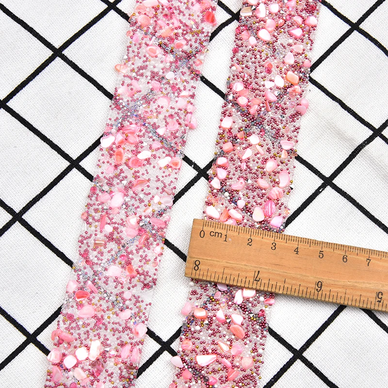 Gitter 3.5CM Crystal Stone beads Rhinestones Trim Hotfix Applique Crystal Candy Chain Iron on Diamond Tape Decoration