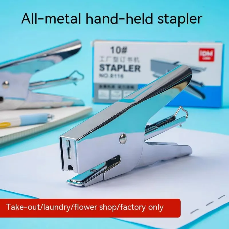 

1Set Metal Handheld Stapler Book Stapleless Large Stapler Paper Stapling Stapler Free Staple Needleless Stapler School Supplies