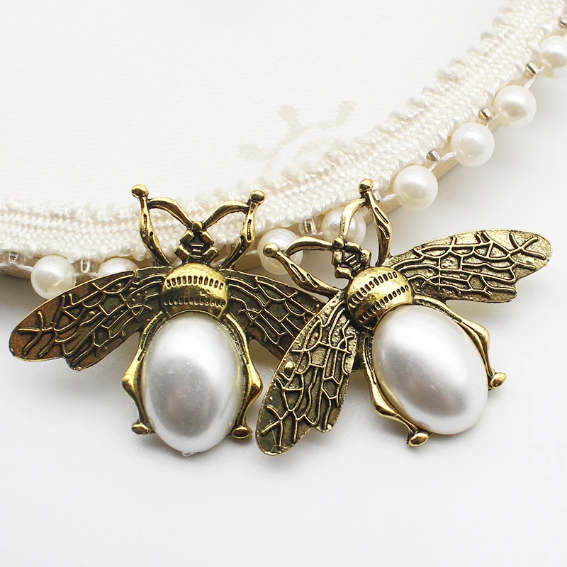 10 pieces of bee pearl accessories Artificial jewelry can be sewn on clothing accessories Romantic wedding accessories