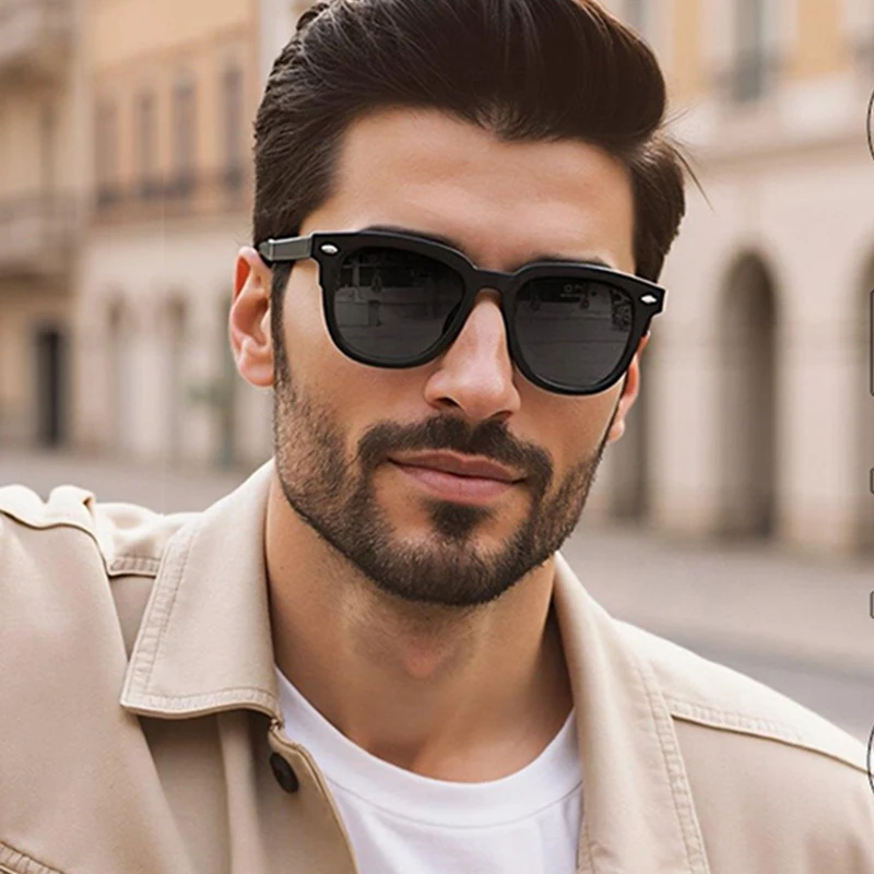 كليب على نظارات شمسية عدسات قطبية رجل إمرأة ماركة خمر قصر النظر النظارات البصرية إطار موضة نظارات شمسية قابلة للطي عدسة #6