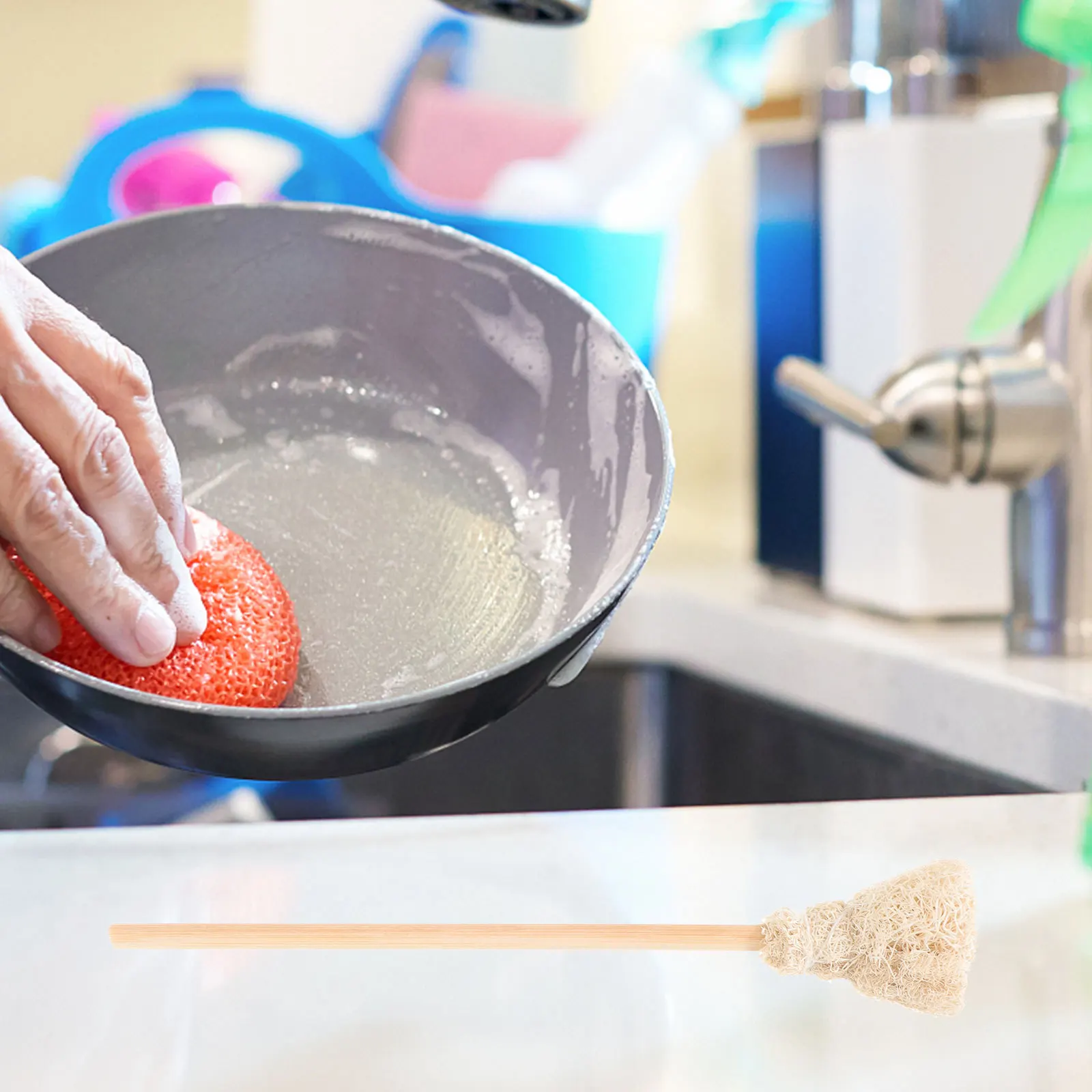 

Durable Kitchen Cleaning Brush Long Handle for Tea Cup Bottle Kettle Washing Multipurpose Supplies Cleaning Brush