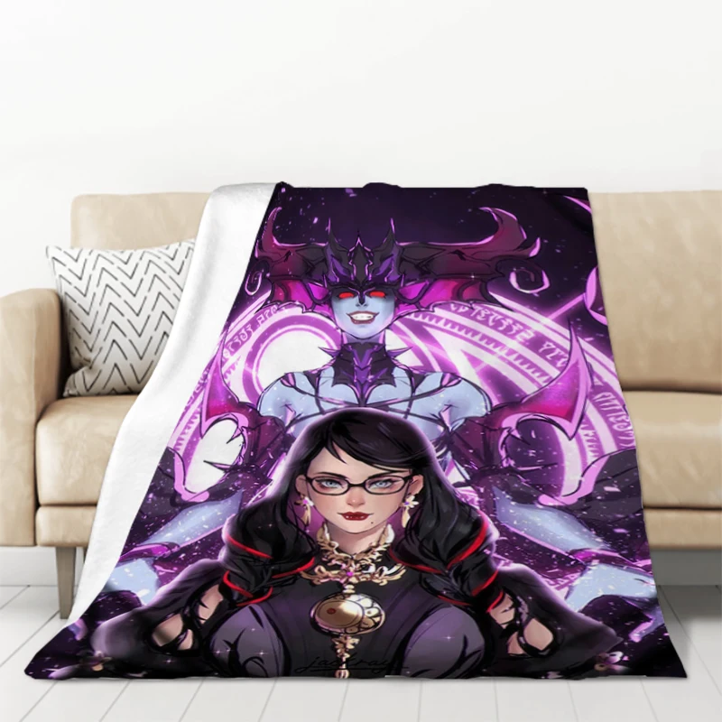 

Bayonetta Game Blanket Fleece Blankets and Throws Plush Furry Bedspread on the Bed Microfiber Bedding Throw Knee Sofa Bedspreads