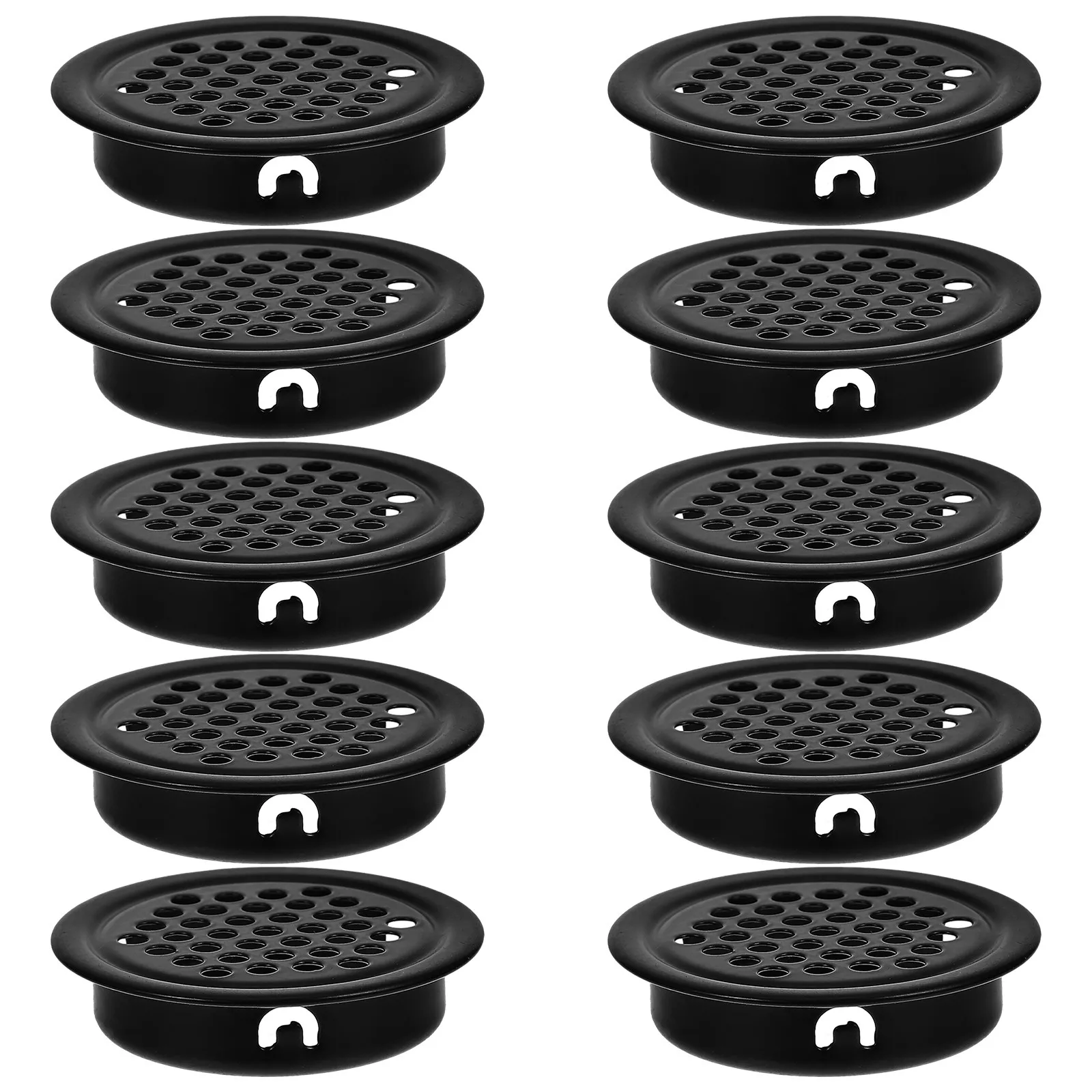 10Pcs Black Stainless Steel Round Ventilation Device Circular Mesh Vent Cover Dustproof Anti-Block Heat Emission Hole