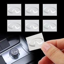 10pcs Car Interior Nickel Sticker 3D Badge Car Styling Decoration For Infiniti ESQ EX25 FX37 EX35 G35 EX37 FX35 JX35 G25 G37 M25