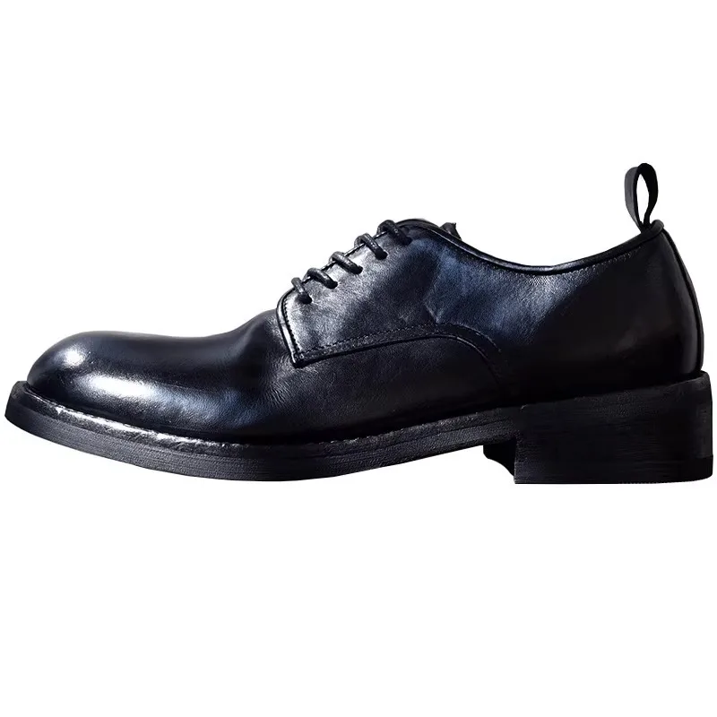 

Designer Luxury Handmade Derby Cowhide Commuter Business Casual Leather Shoes Men's Genuine Leather Office Dress Shoes