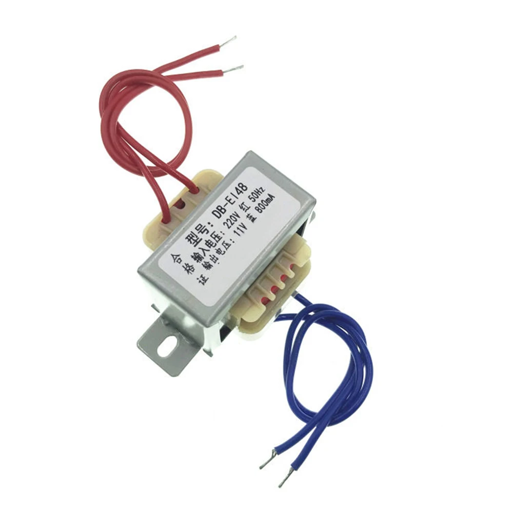 1Pcs AC 220V To AC 11V 800mA 550mA  EI48 Air Conditioning Transformer External Cabinet Main Board 8W Pure Copper Enameled Wire