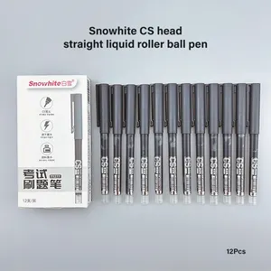 12 pcs Rollerball -Stifte Ball Point Stift 0,5 mm extra feine Spitze schwarze Flüssigkugel Rollenballstifte 6 Hauptverkaufs -Rollerball -Stifte - №3