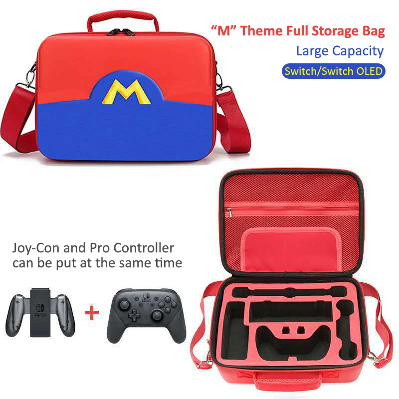 2021 Classic Travel Protective Case for Nintendo Switch OLED Storage Bag Portable Carrying Case NS Switch Game Accessories