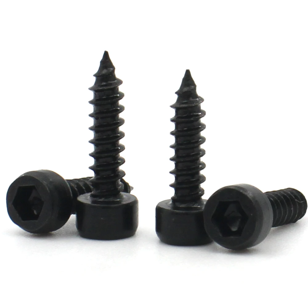 M1.7～M5 黒/ニッケル亜鉛メッキ炭素鋼六角穴付き皿頭セルフタッピングねじ