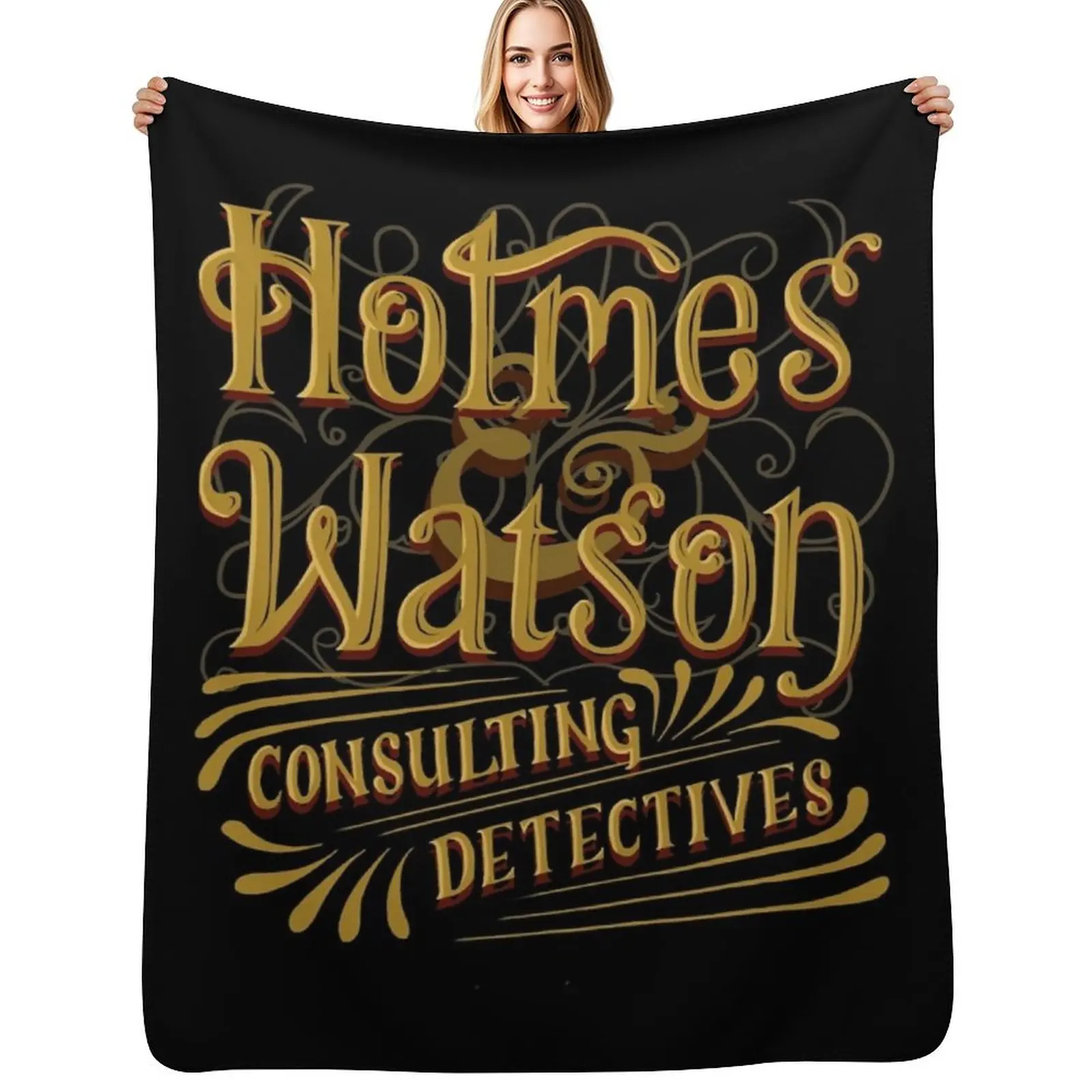

Gifts Idea Holmes And Watson Christmas Throw Blanket Fluffy Cozy Throw Blanket for Home Decor