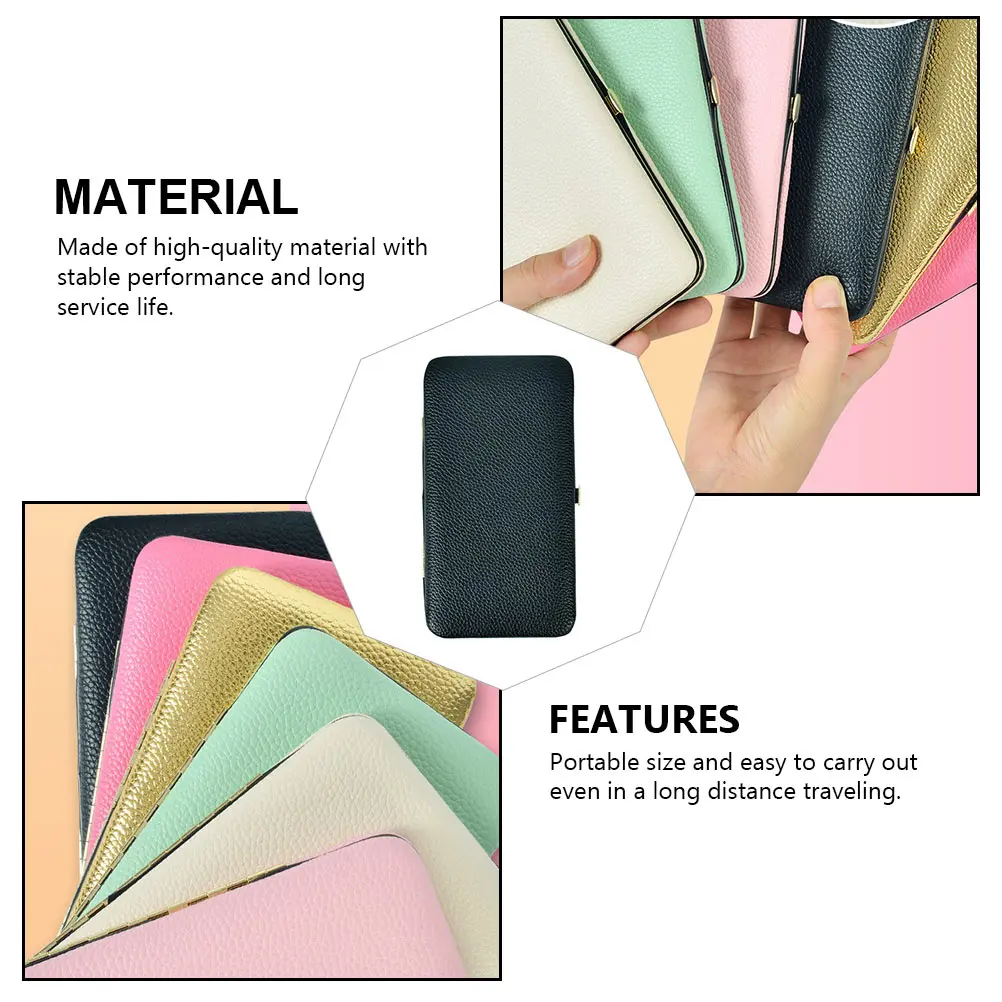 

Eyelash Tweezers Storage Bag Professional Lashes Metal Black Fiber Organizer Portable Container Sealing Anti Fall Box Convenient