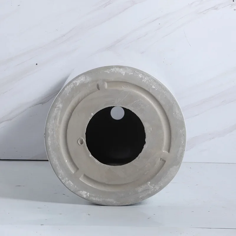 Nordic style matte white ceramic integrated column basin