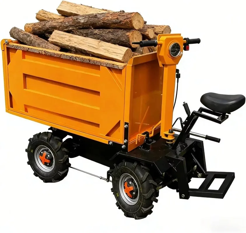 Electric multi-purpose trolley with a load capacity of 2,205 pounds and all-terrain wheels with climbing capability