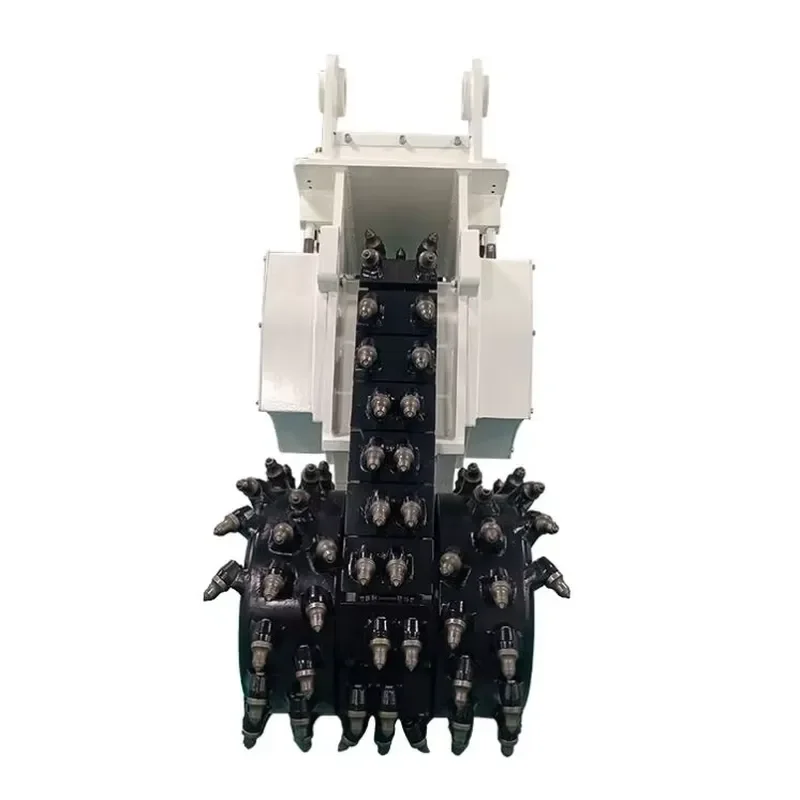 Novatech Global Hydraulic Rock Chain Drum Cutter Attachment for Excavators, Milling Rotary Head for Construction Machinery