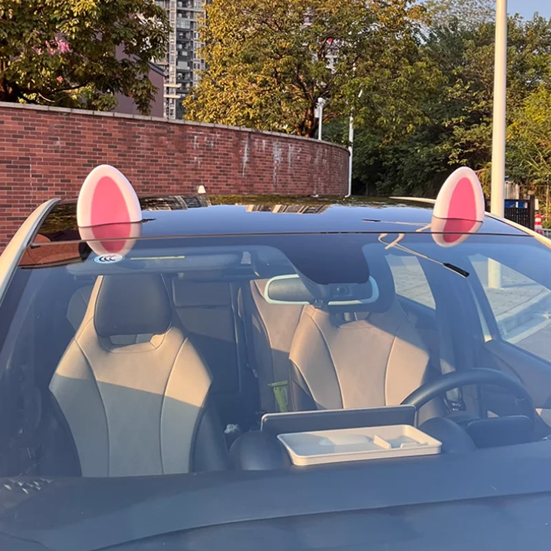 2 car decoration sticker roof cat ears cute rabbit bear ears roof decoration sticker universal exterior accessories personality