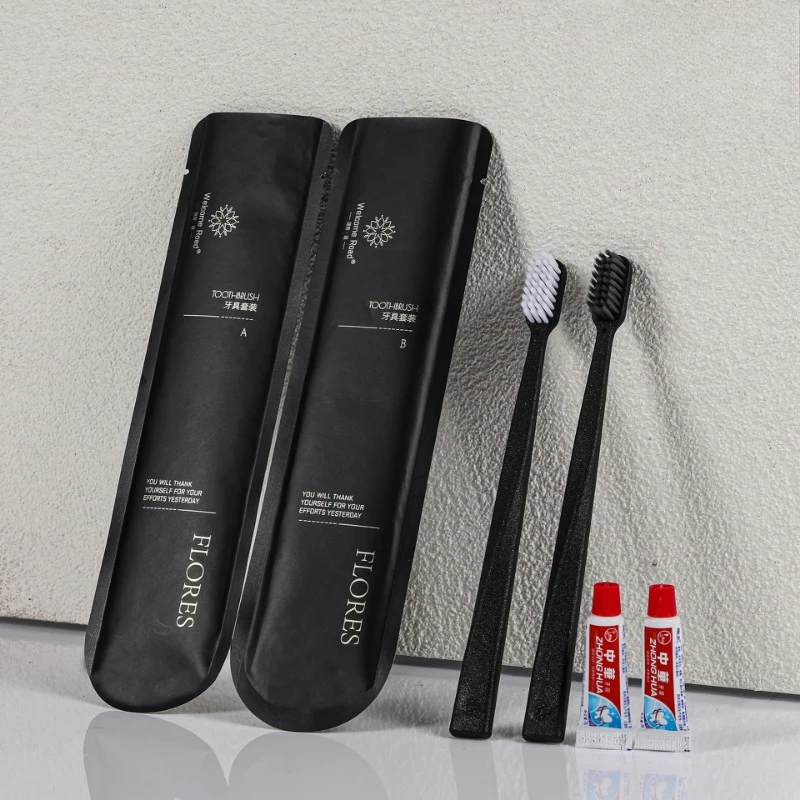 Night Charm Series, High-end Hotel Disposable Toothbrush Toothbrush Set, Star Hotel Disposable Toiletries, Home Hospitality.50pc