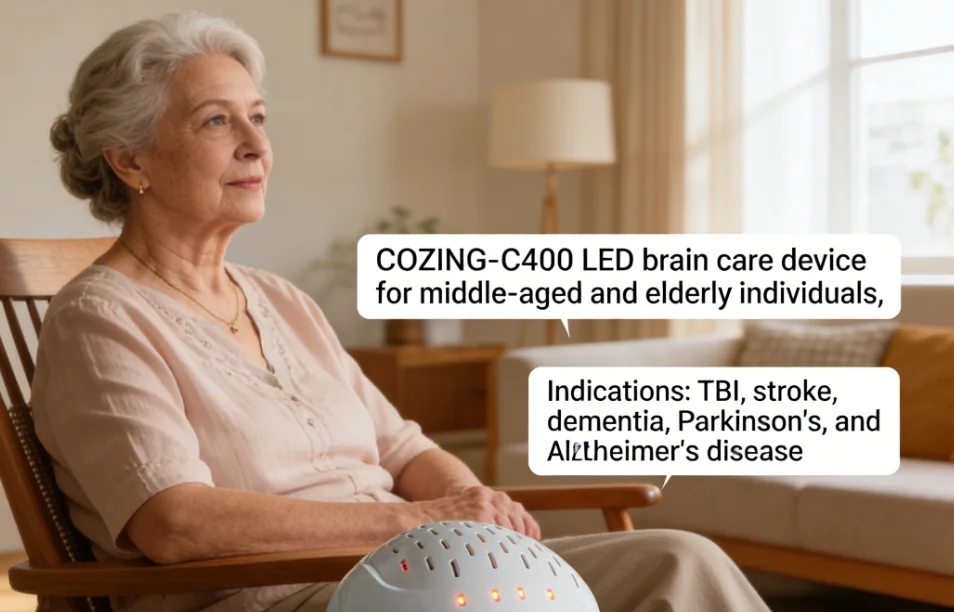 NIR Led Light Therapy Photobiomodulation Therapy Helmet, Infrared Brain Stimulation Neuro Cap with Diodes